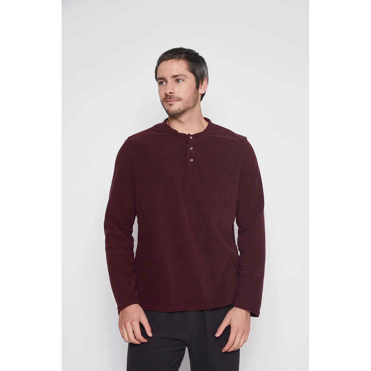 Pijama Hombre Burdeó Polar Liso Family Shop 2