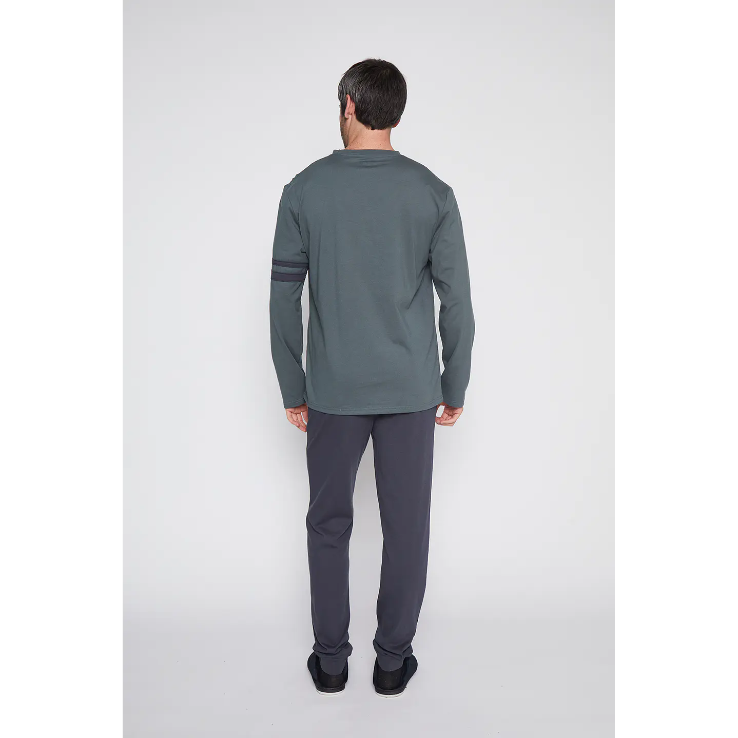 Pijama Hombre Gris Raglan Liso Family Shop 4