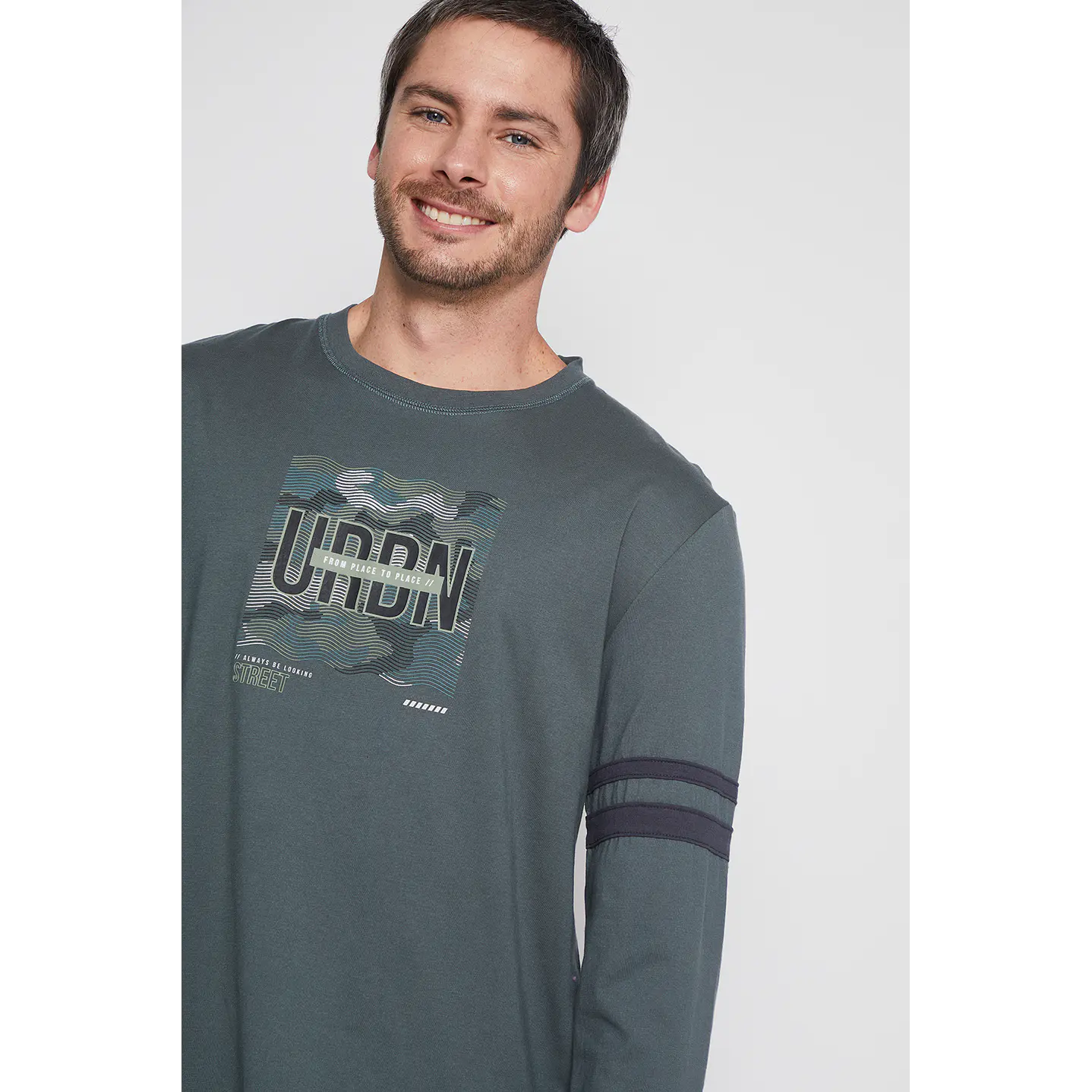 Pijama Hombre Gris Raglan Liso Family Shop 3