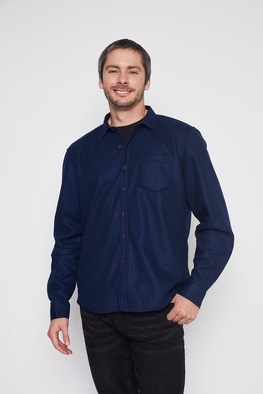 Camisa Morada Hombre Camisa Purple Label Easy Care Twill Hombre