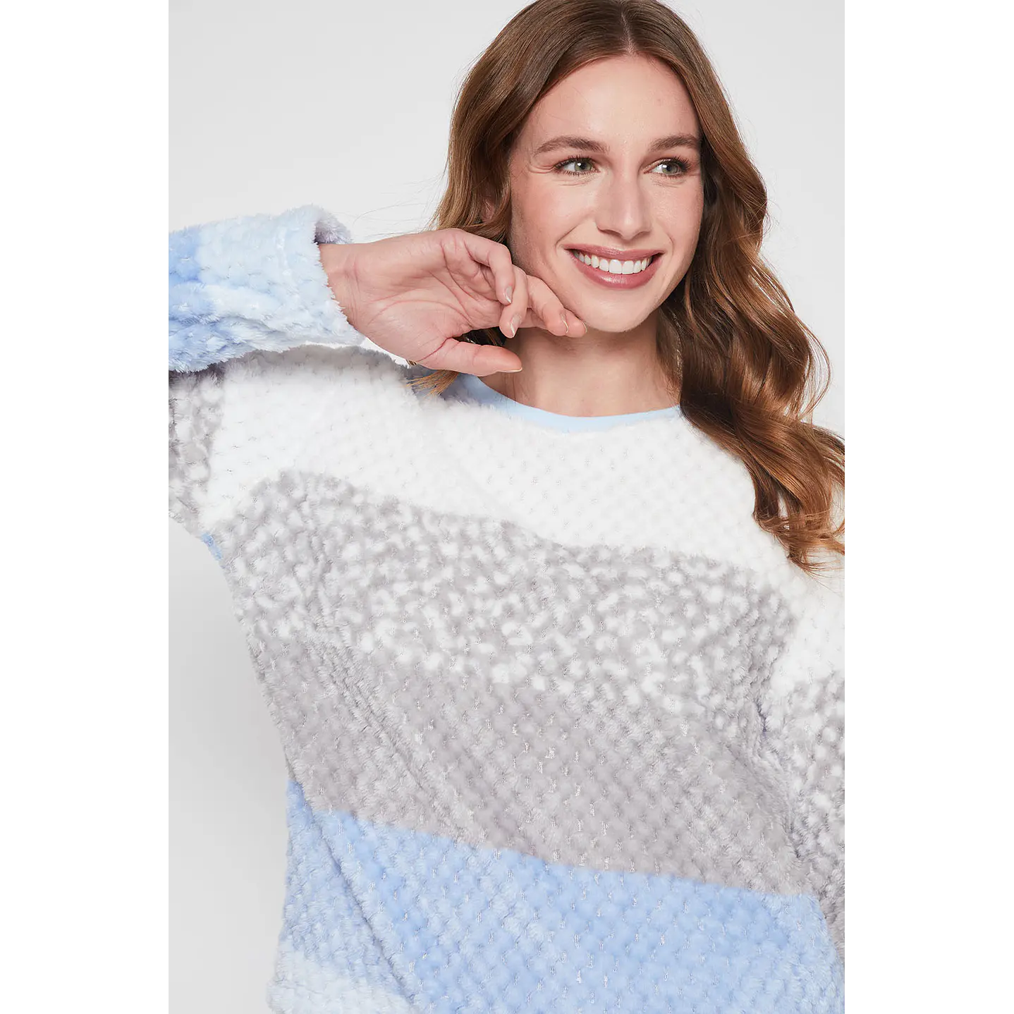 Pijama Mujer Rosado Color Block Family Shop 3
