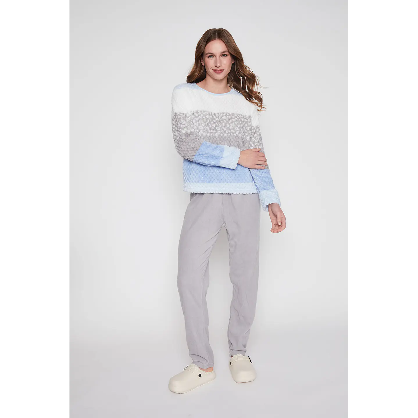 Pijama Mujer Rosado Color Block Family Shop 1