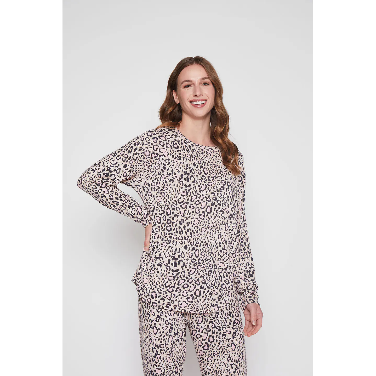 Pijama Mujer Rosado Animal Print Family Shop 2