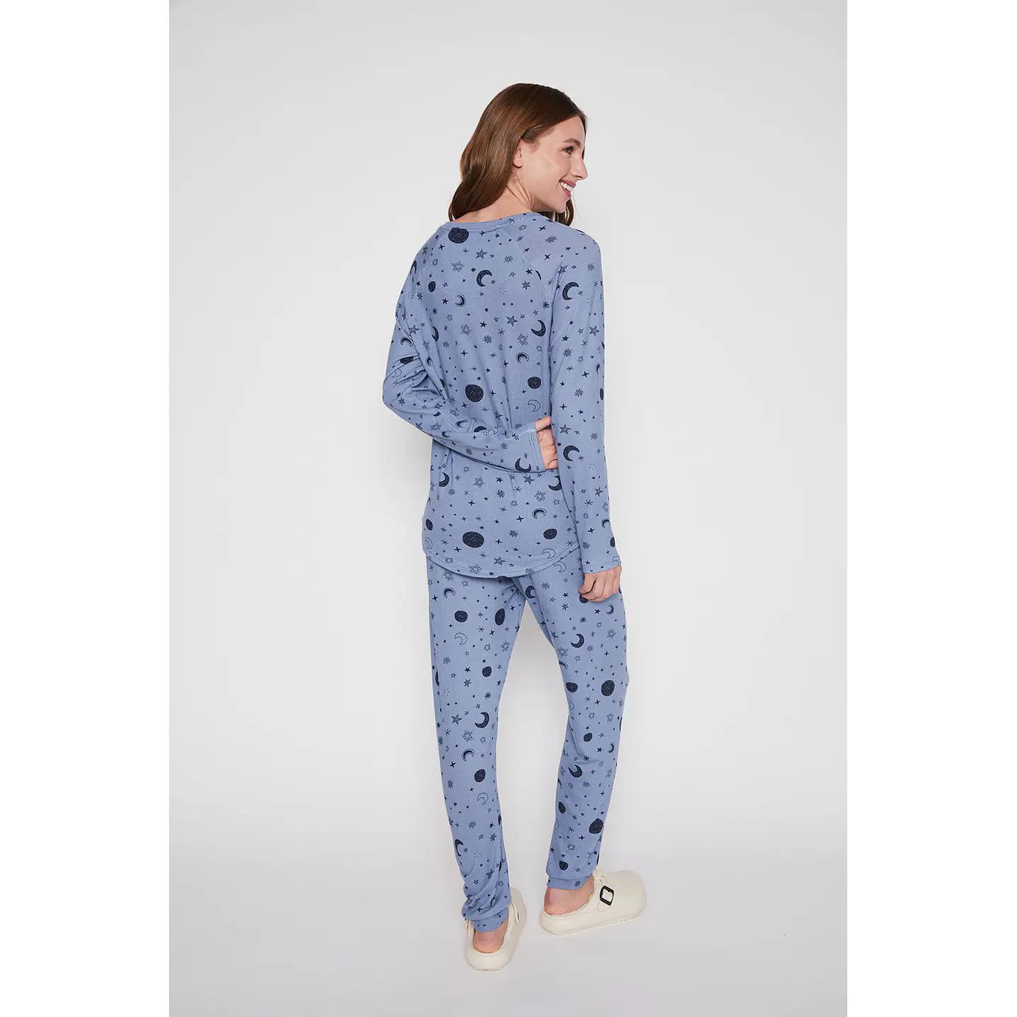 Pijama Mujer Celeste Tejido Family Shop 4