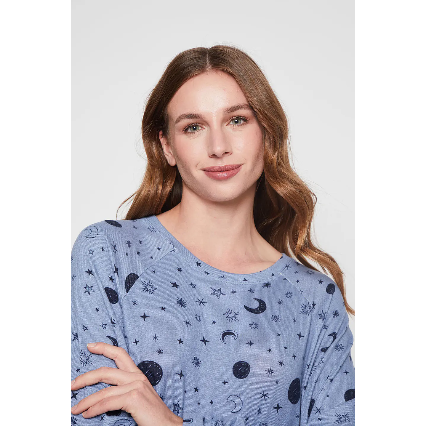 Pijama Mujer Celeste Tejido Family Shop 3