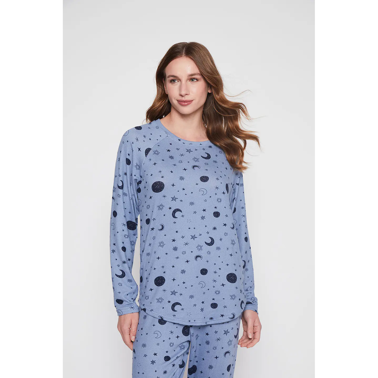 Pijama Mujer Celeste Tejido Family Shop 2