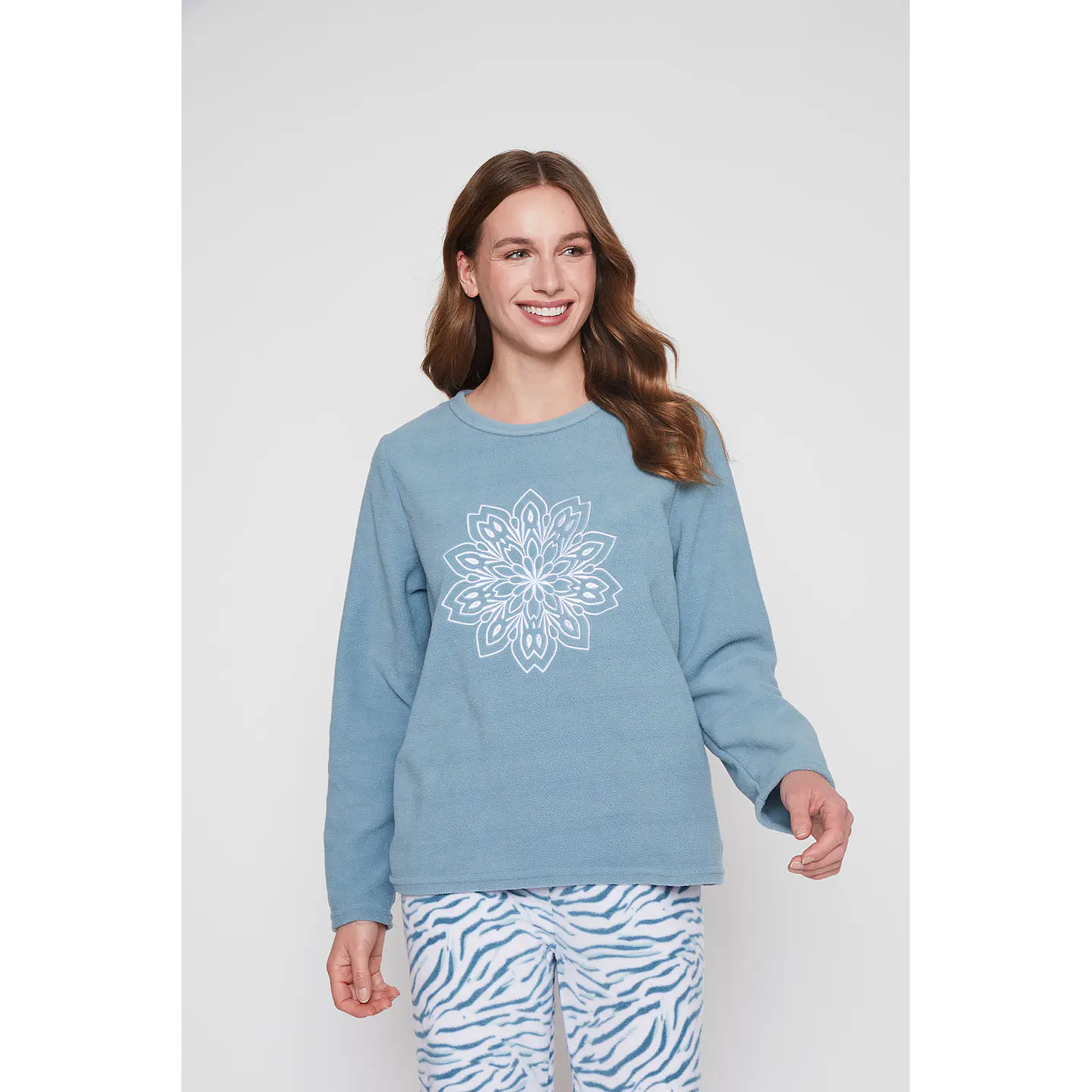 Pijama Mujer Celeste Polar Bas Family Shop 2