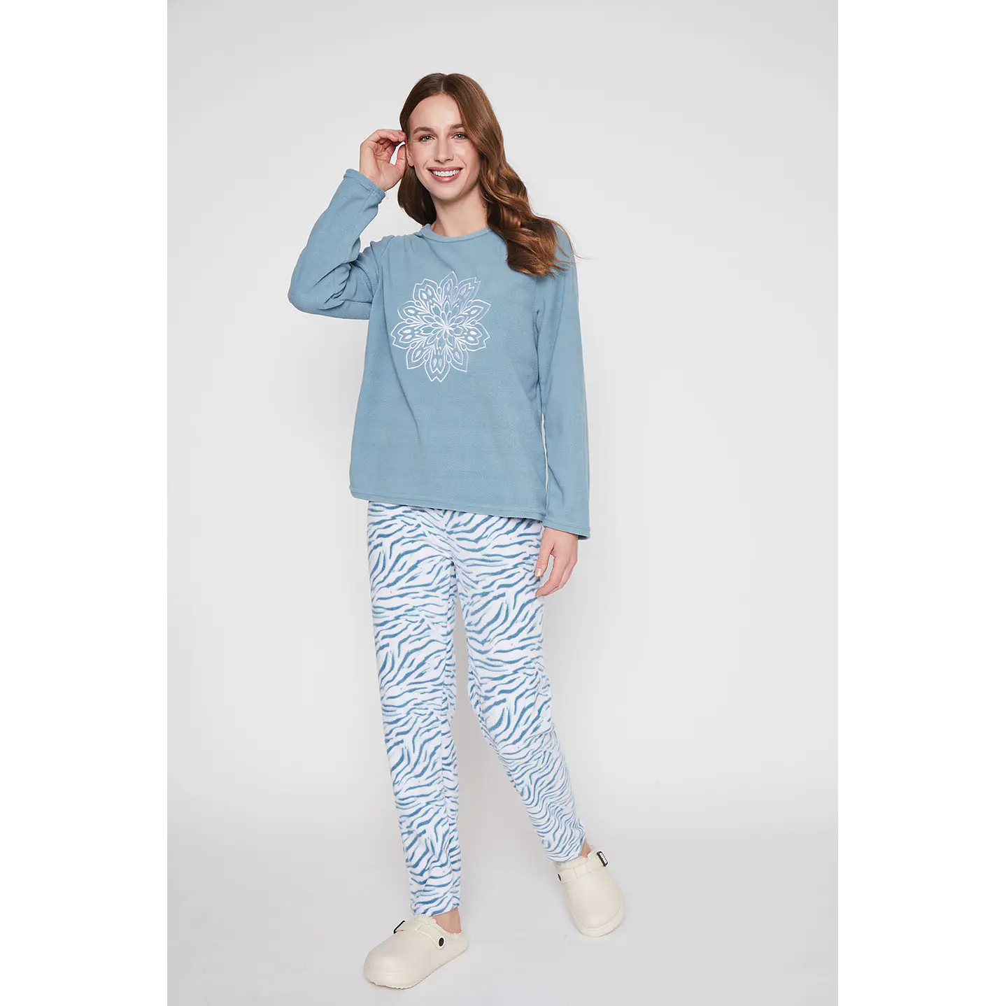 Pijama Mujer Celeste Polar Bas Family Shop 1