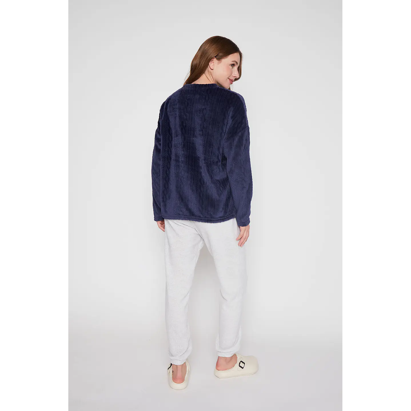 Pijama Mujer Azul Bordado Family Shop 4