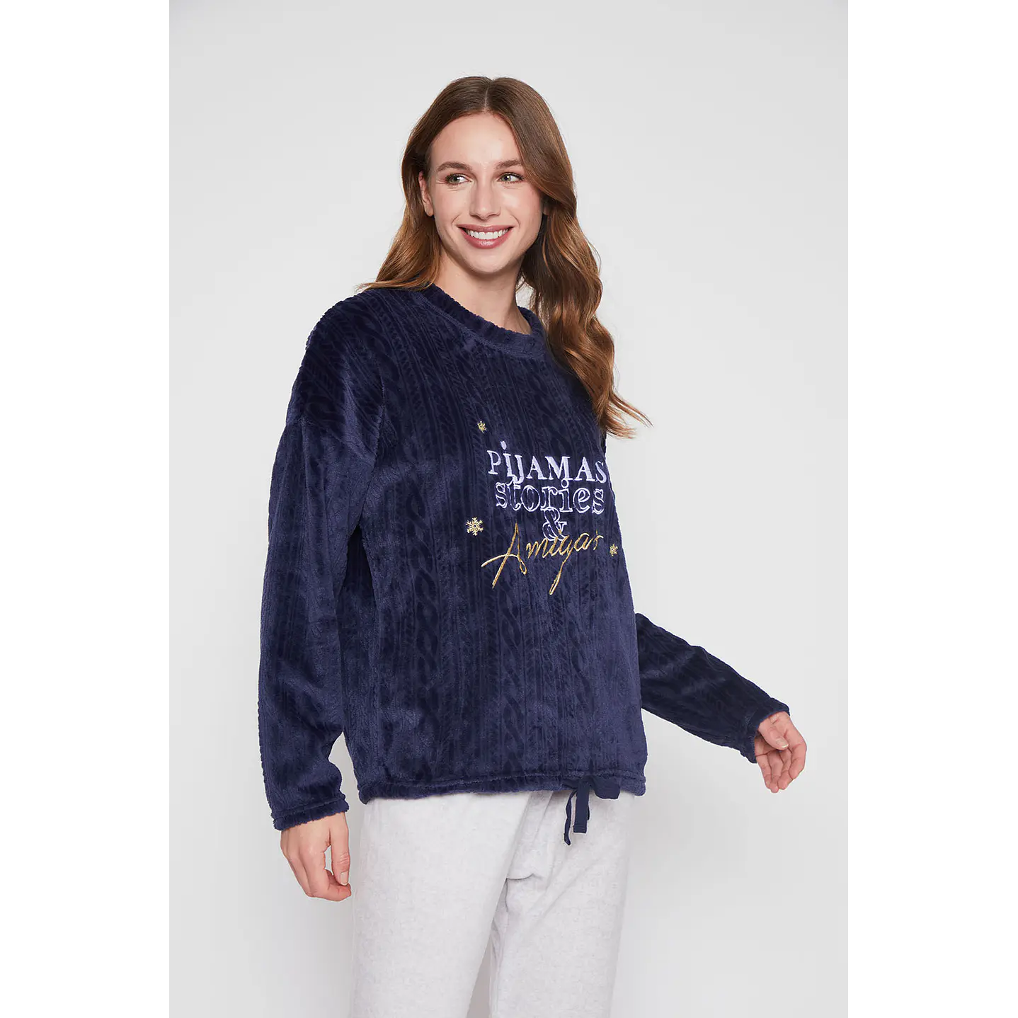 Pijama Mujer Azul Bordado Family Shop 2