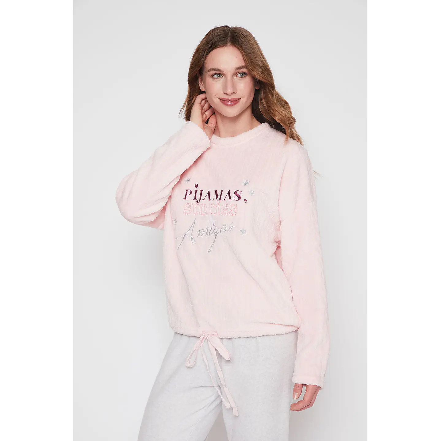 Pijama Mujer Rosado Bordado Family Shop 2