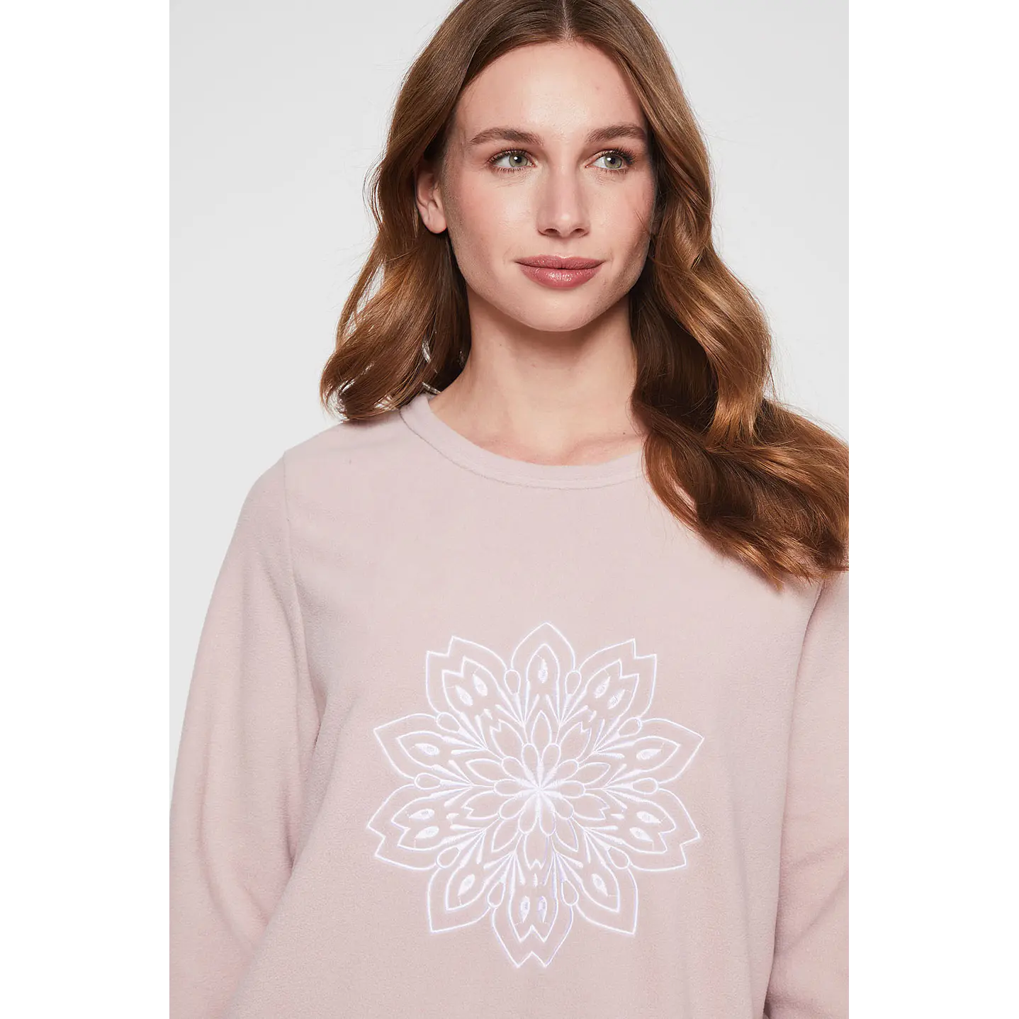 Pijama Mujer Rosado Polar Flor Family Shop 3
