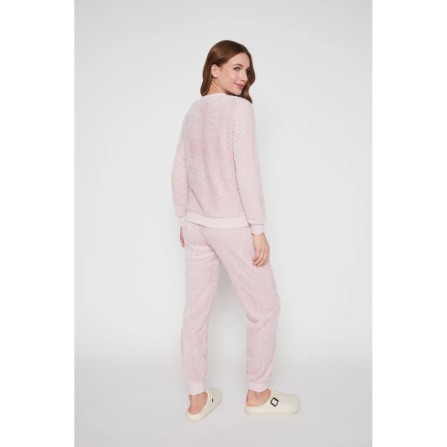 Pijama Mujer Rosado Motas Family Shop 4