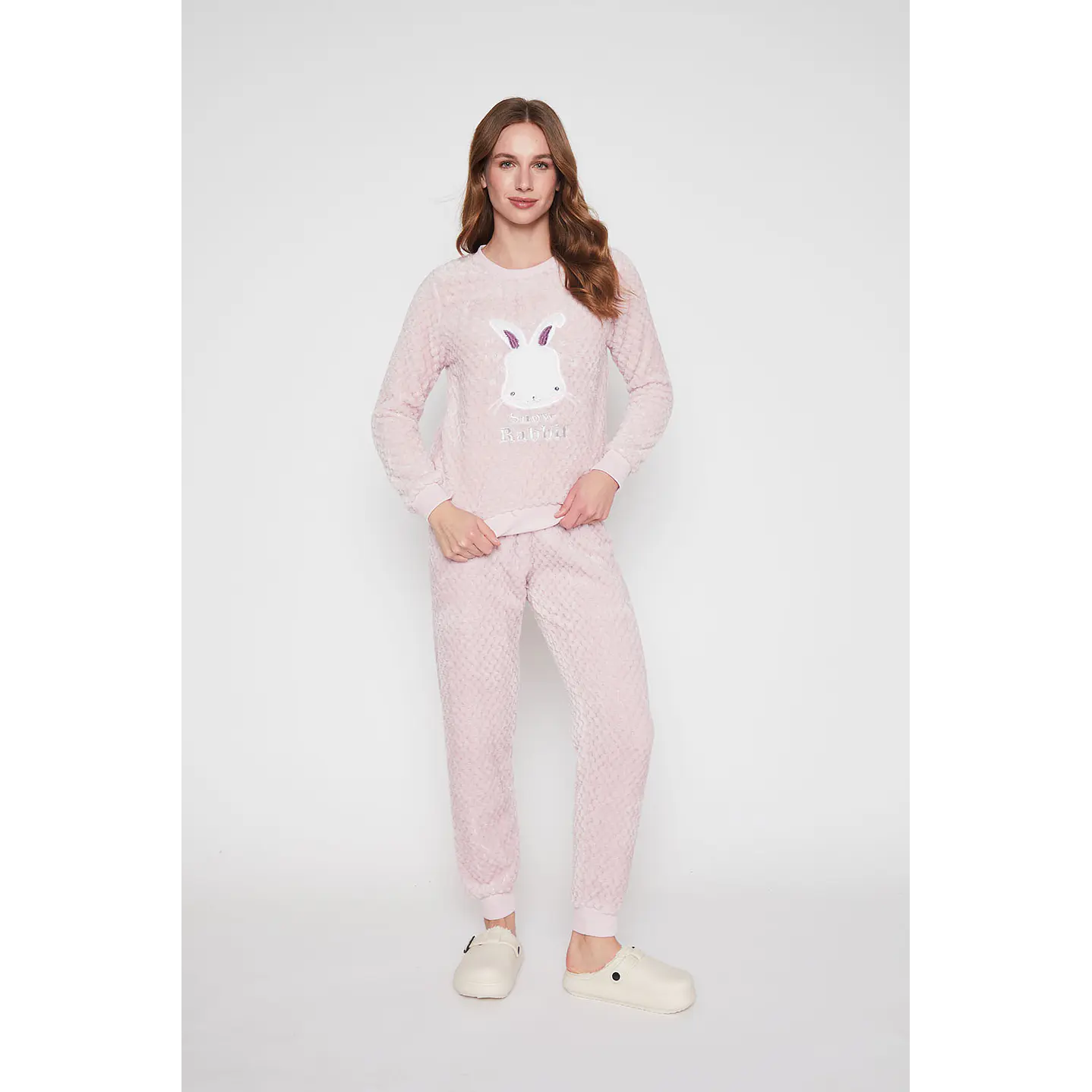 Pijama Mujer Rosado Motas Family Shop 1