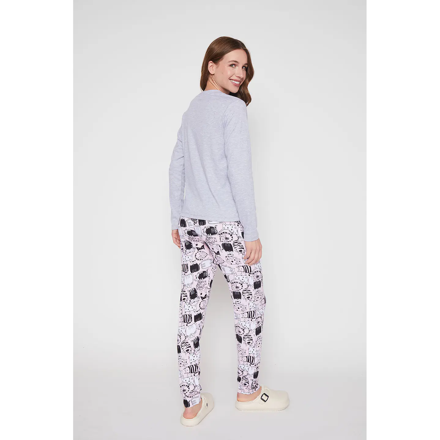 Pijama Mujer Gris Pant Family Shop 4