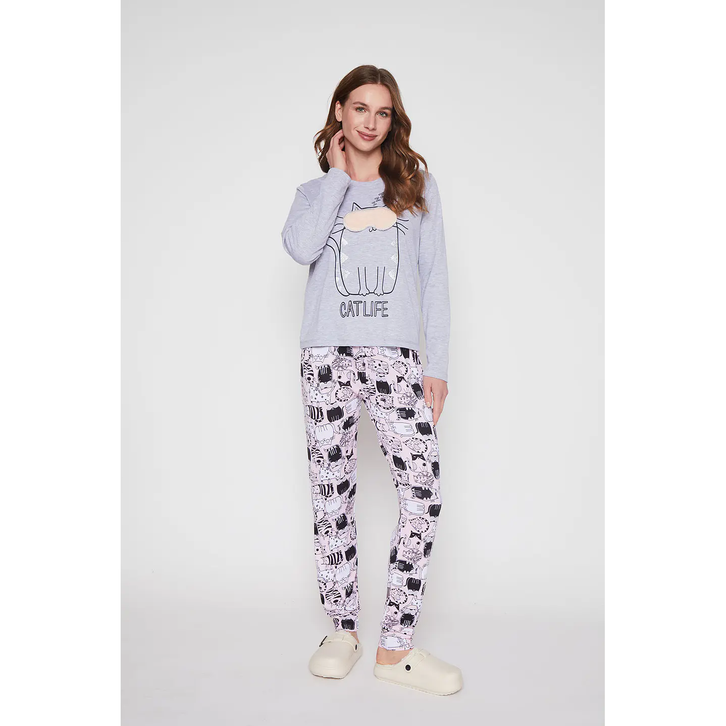 Pijama Mujer Gris Pant Family Shop 1