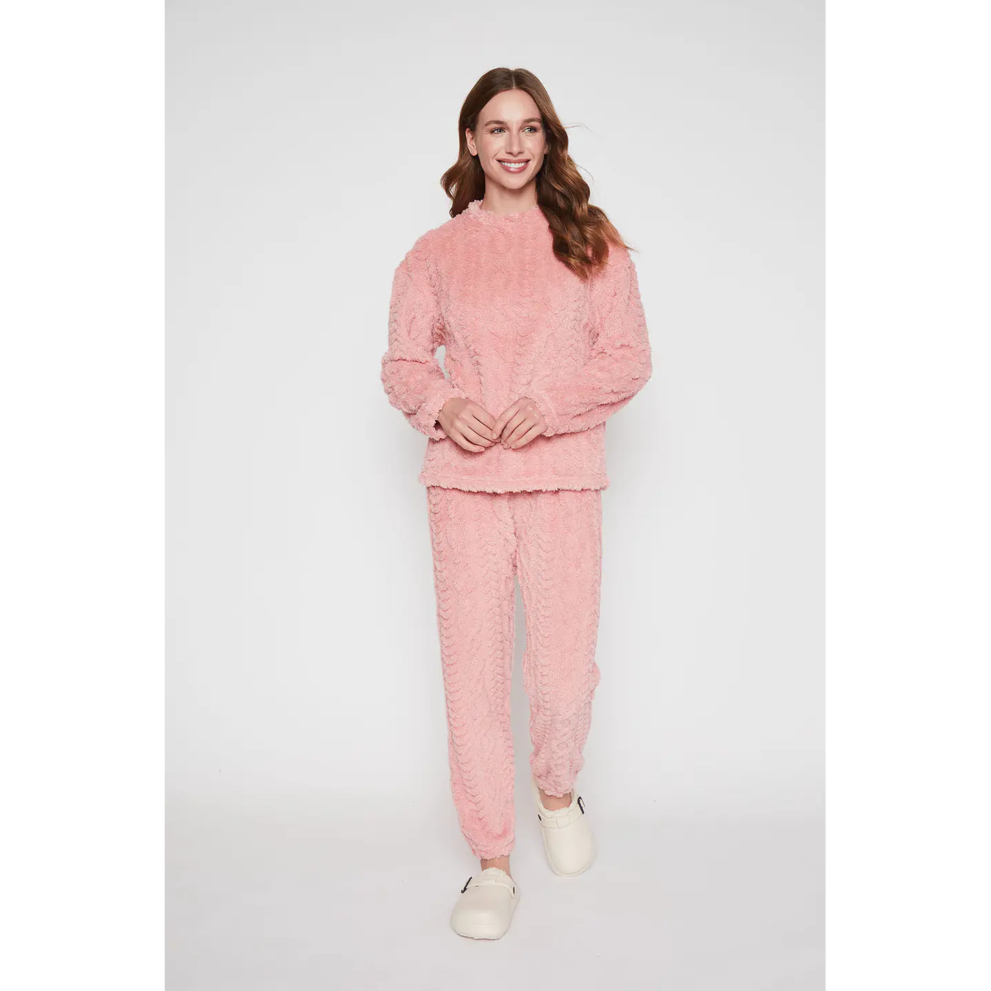 Pijama Mujer Rosado Textura Family Shop 1