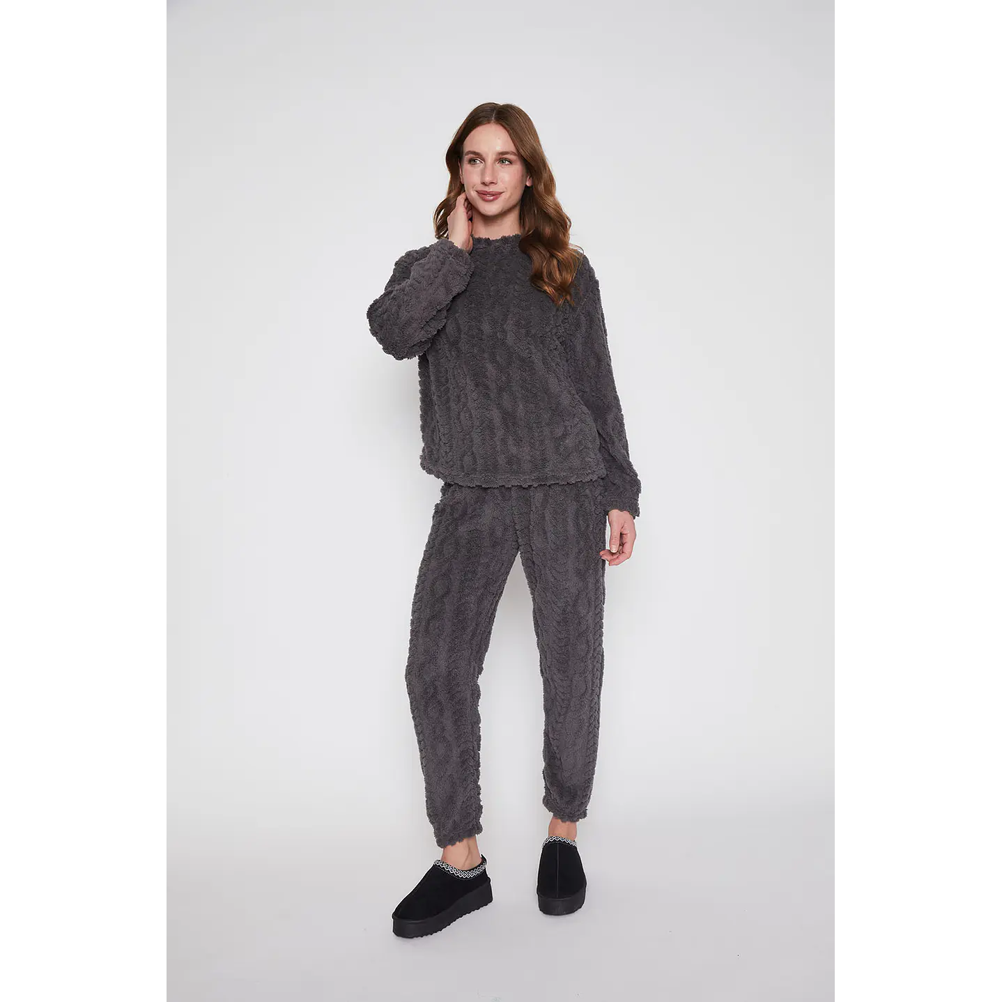 Pijama Mujer Gris Textura Family Shop 1