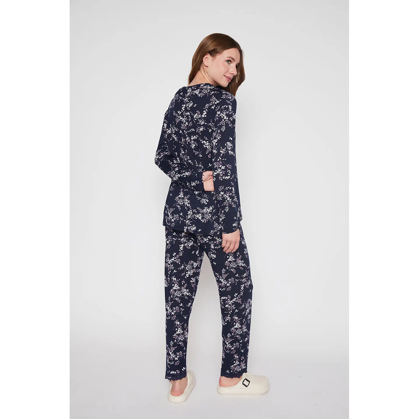 Pijama Mujer Azul Flores Family Shop 4
