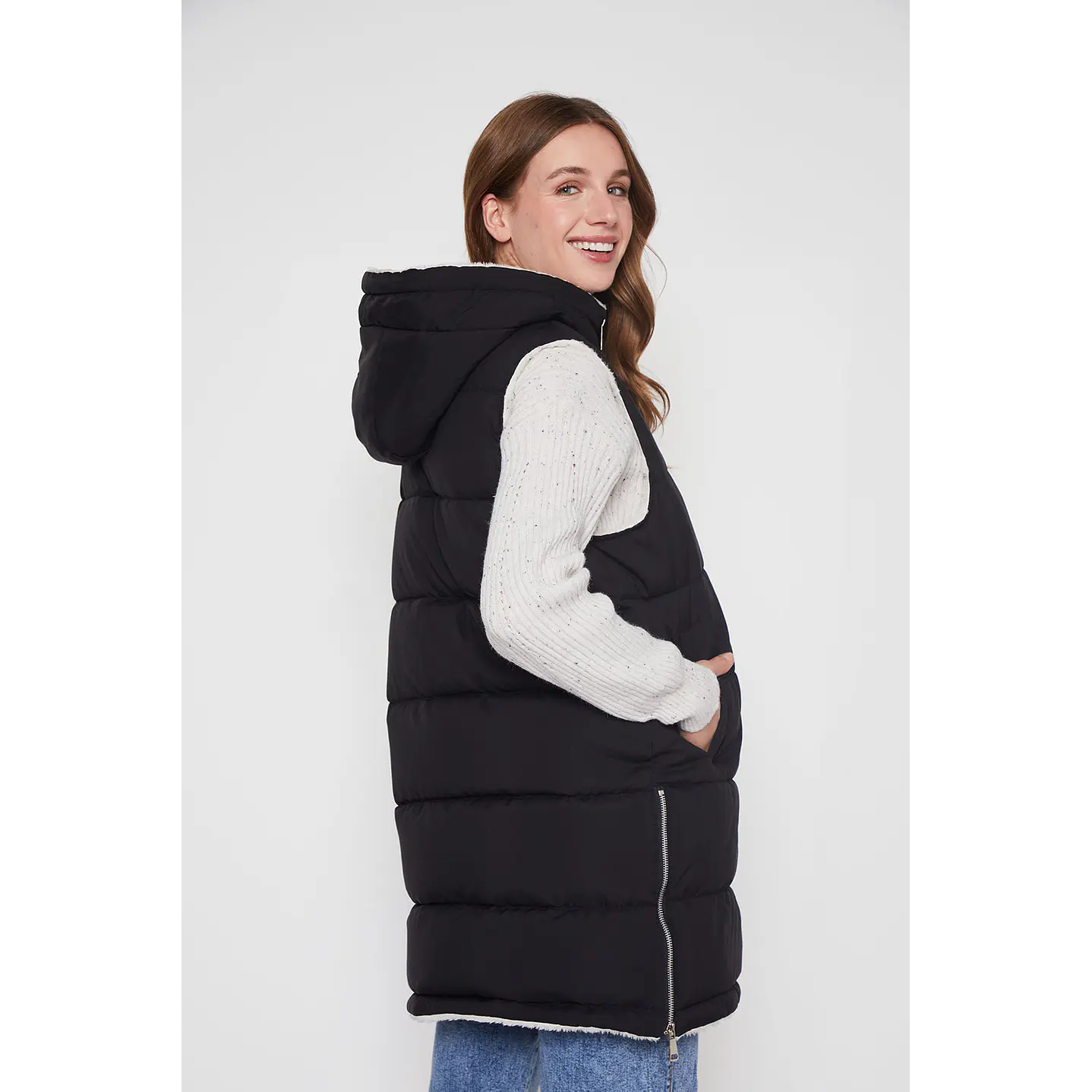 Parka Mujer Negro Corderito Family Shop 3