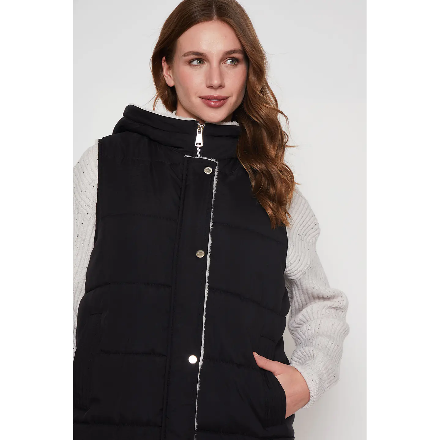 Parka Mujer Negro Corderito Family Shop 2