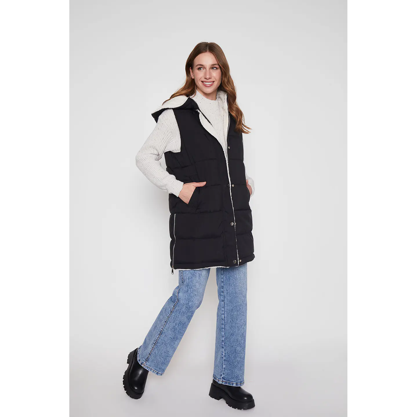 Parka Mujer Negro Corderito Family Shop 4
