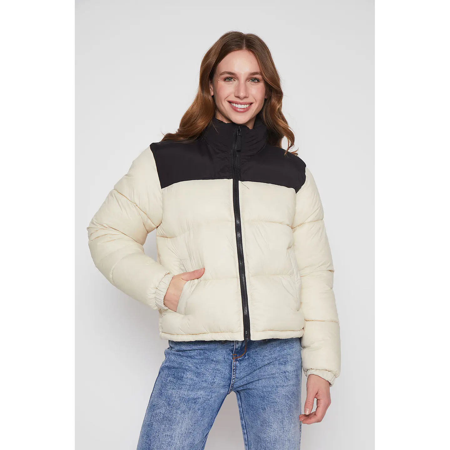 Parka Mujer Crudo North Bi Color Family Shop 1