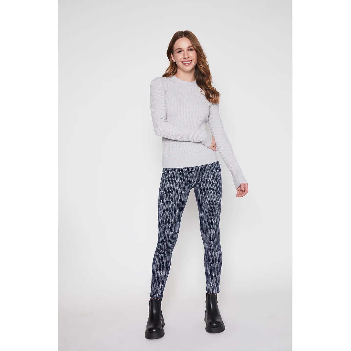 Calza Mujer Azul Termico Piel Family Shop 1