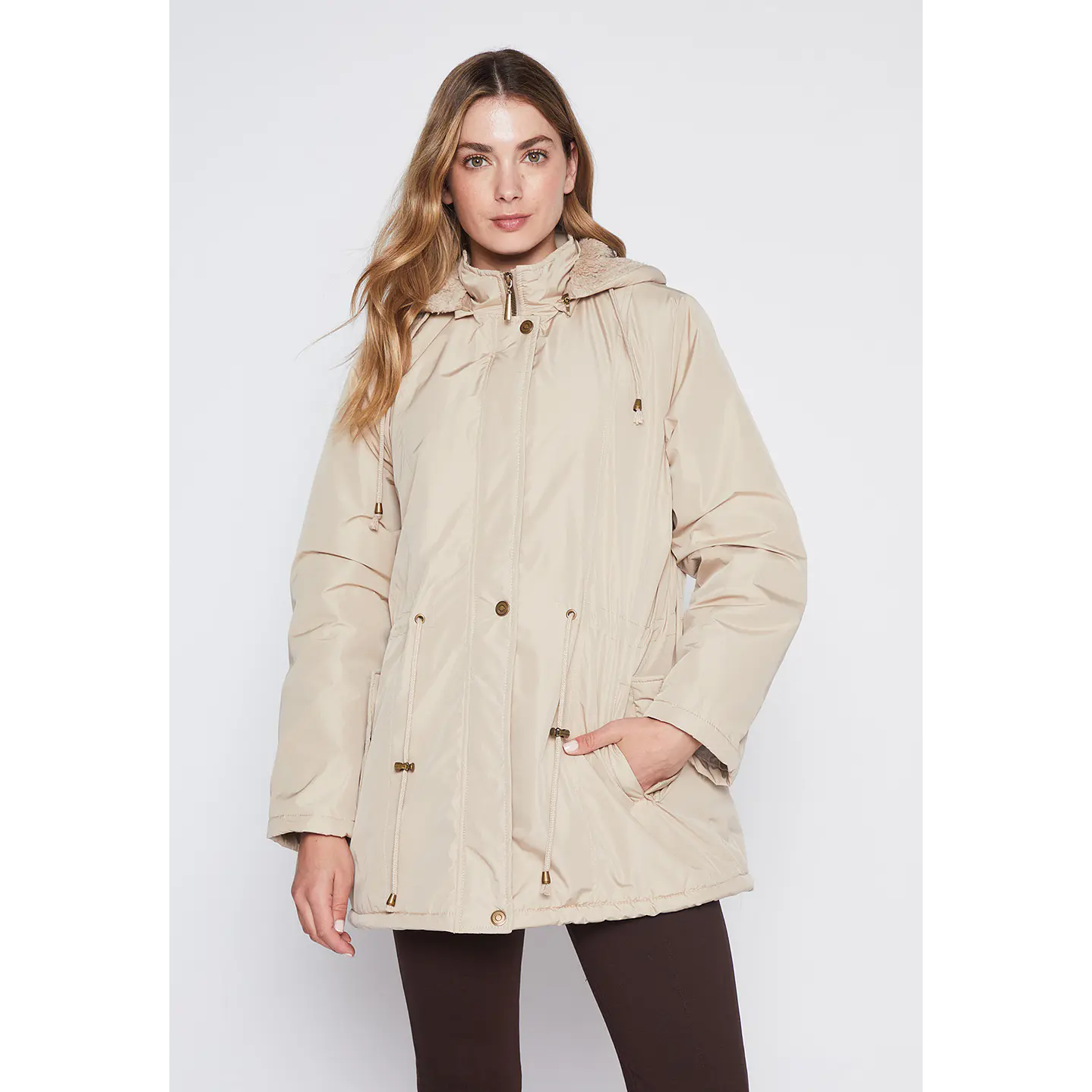 Parka Mujer Beige Piel Go Family Shop 1