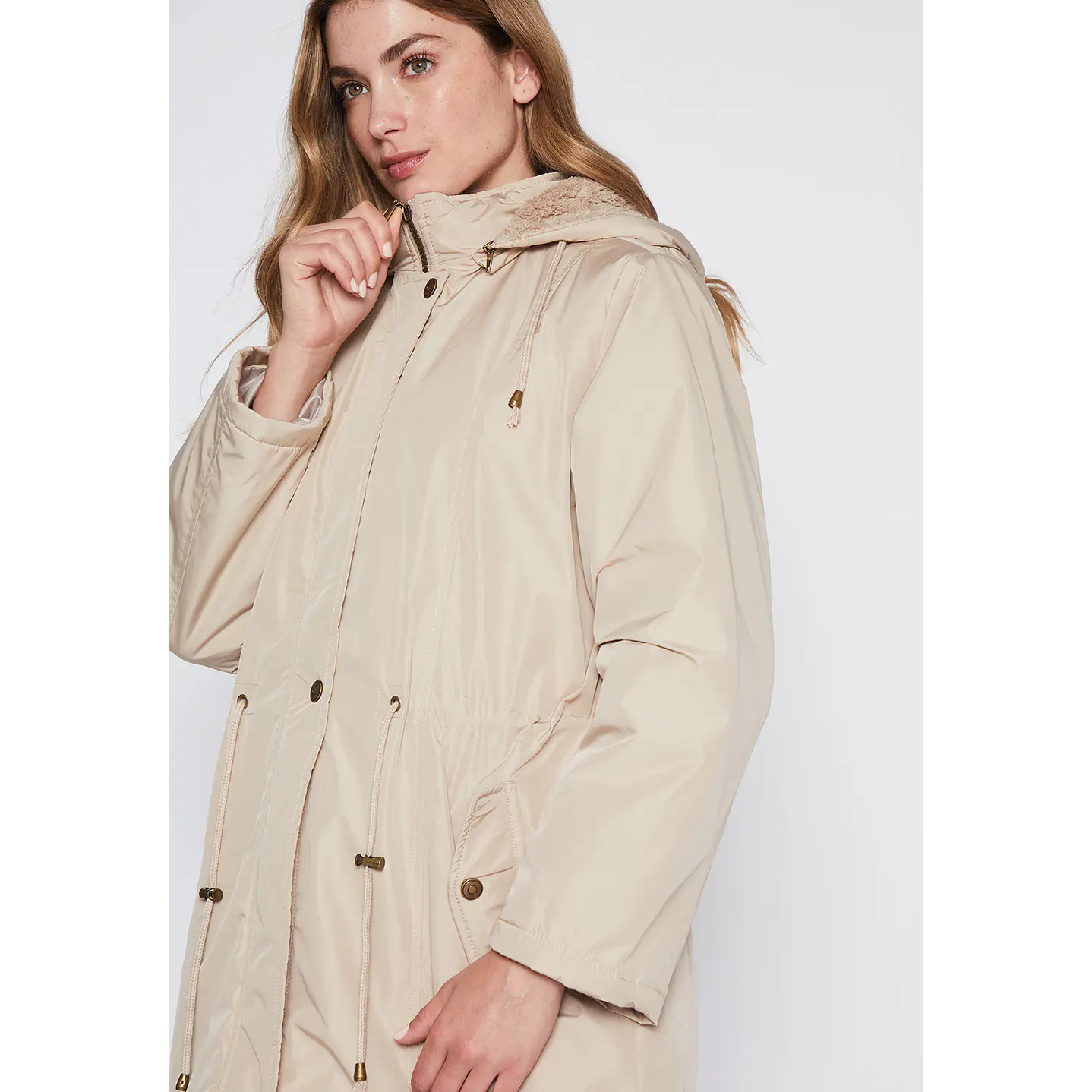 Parka Mujer Beige Piel Go Family Shop 2