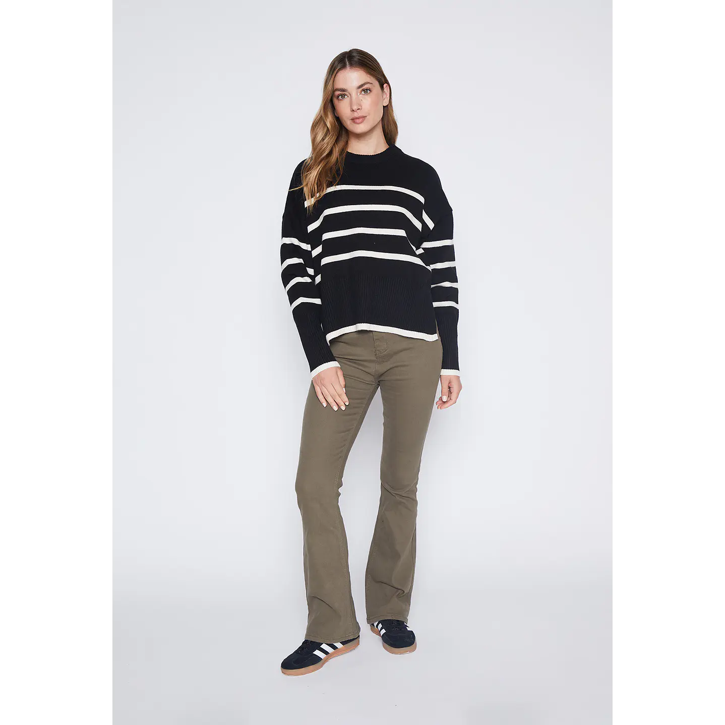 Sweater Mujer Negro Rayado Family Shop 4