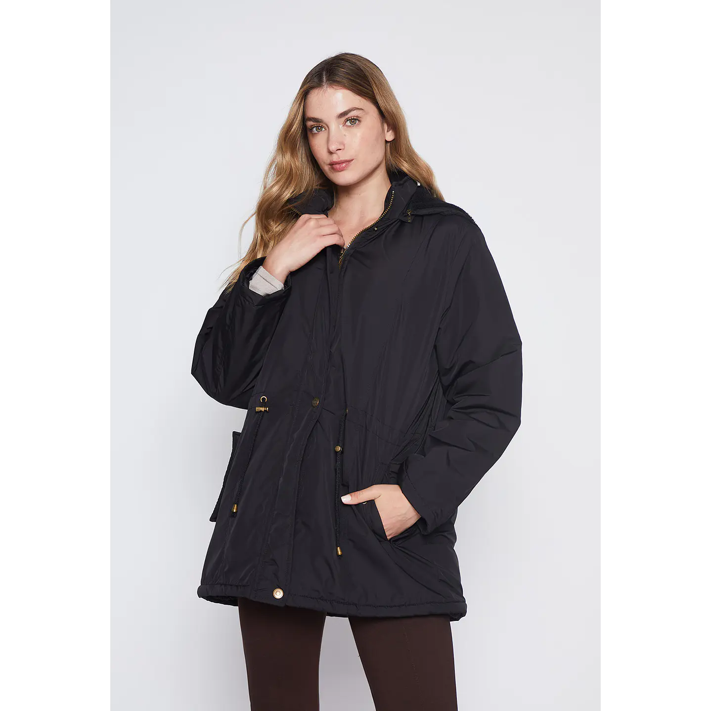 Parka Mujer Negro Piel Go Family Shop 1