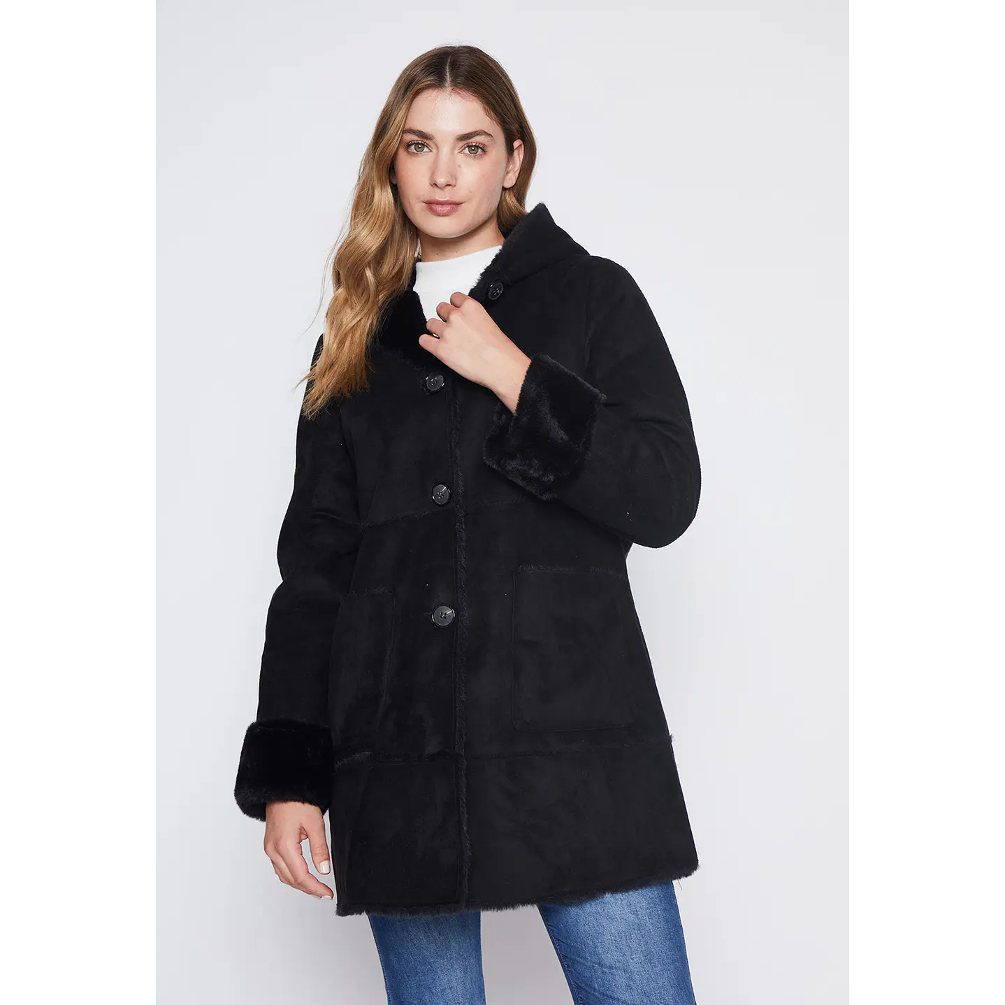 Chaqueta Mujer Negro Bonded Go Family Shop 1