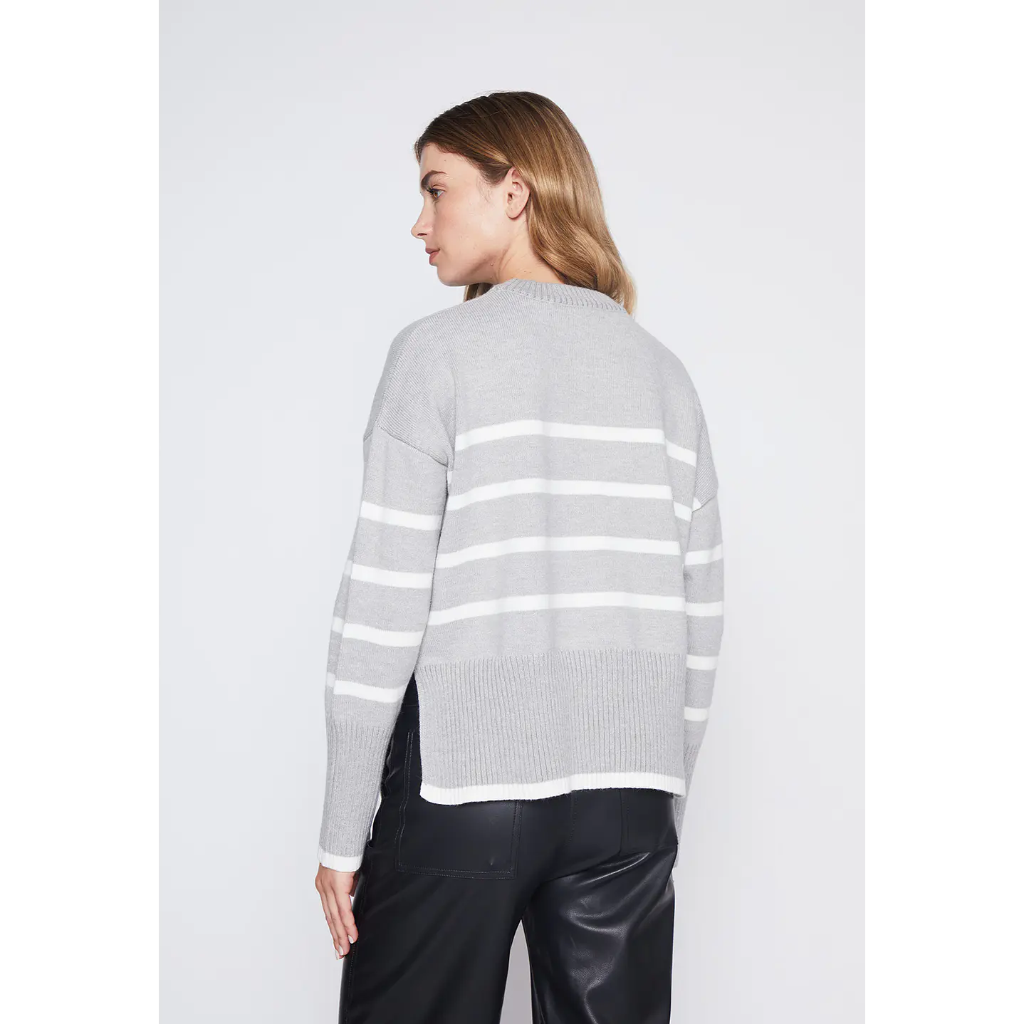 Sweater Mujer Gris Rayado Family Shop 3