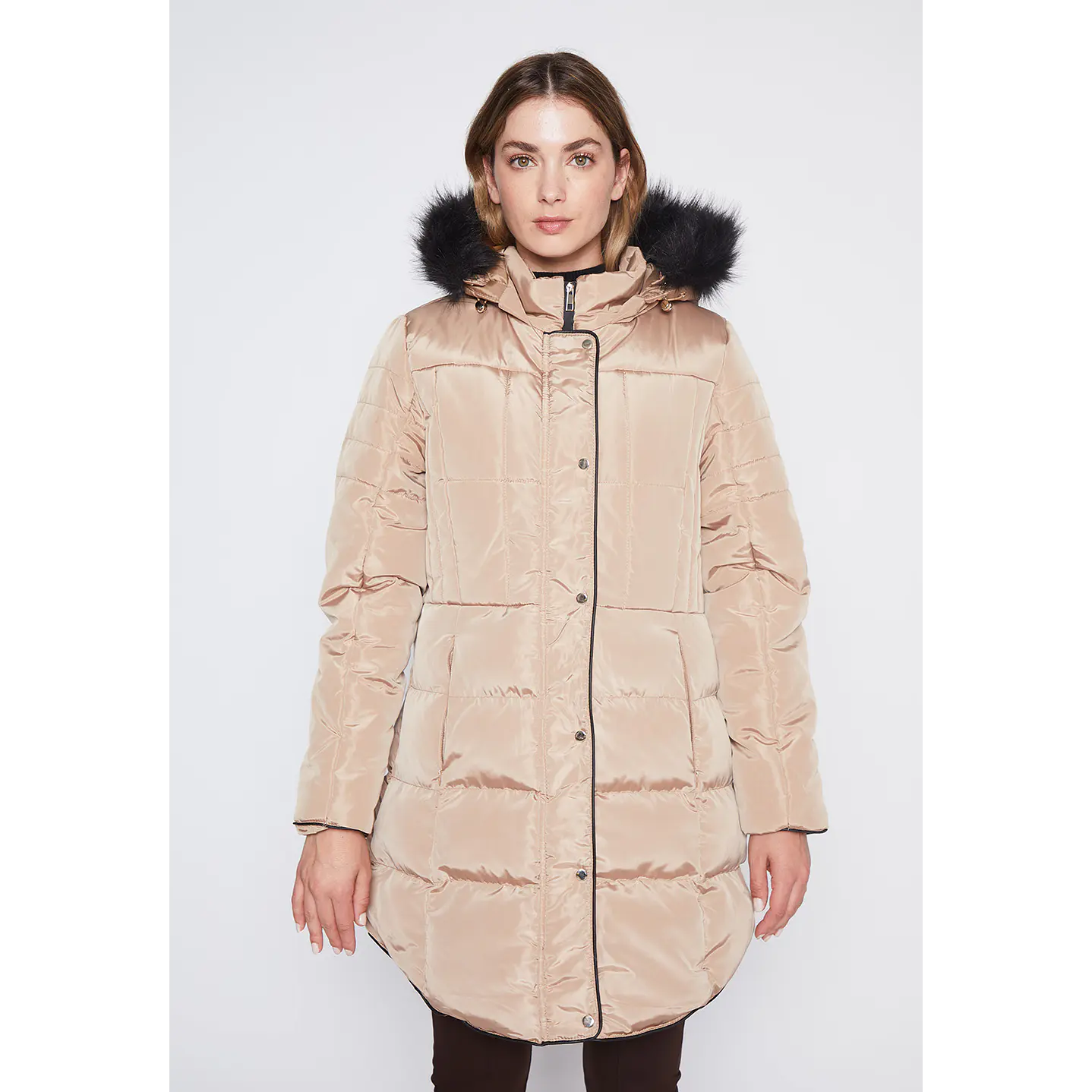 Parka Mujer Camel Gorro Family Shop 1