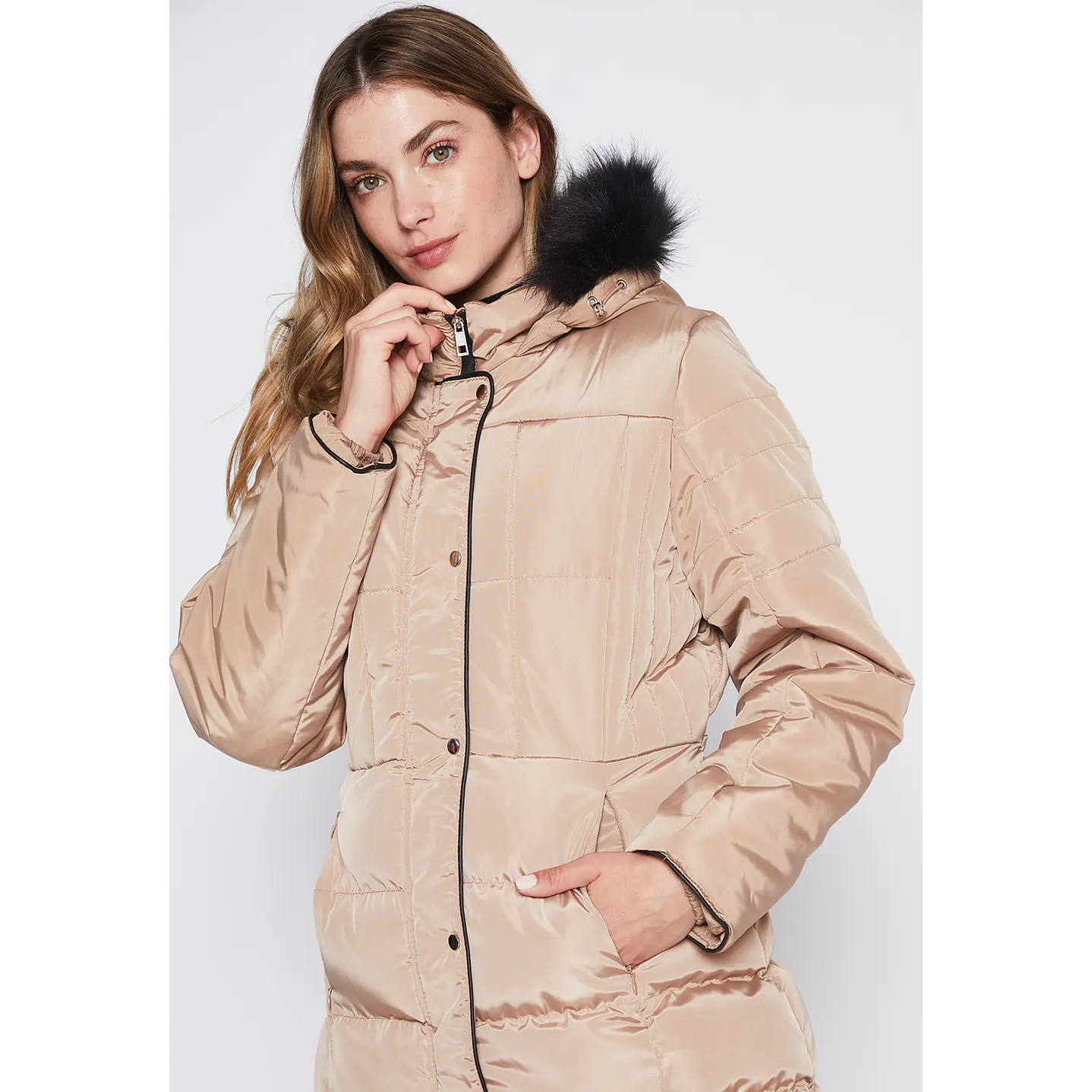 Parka Mujer Camel Gorro Family Shop 3