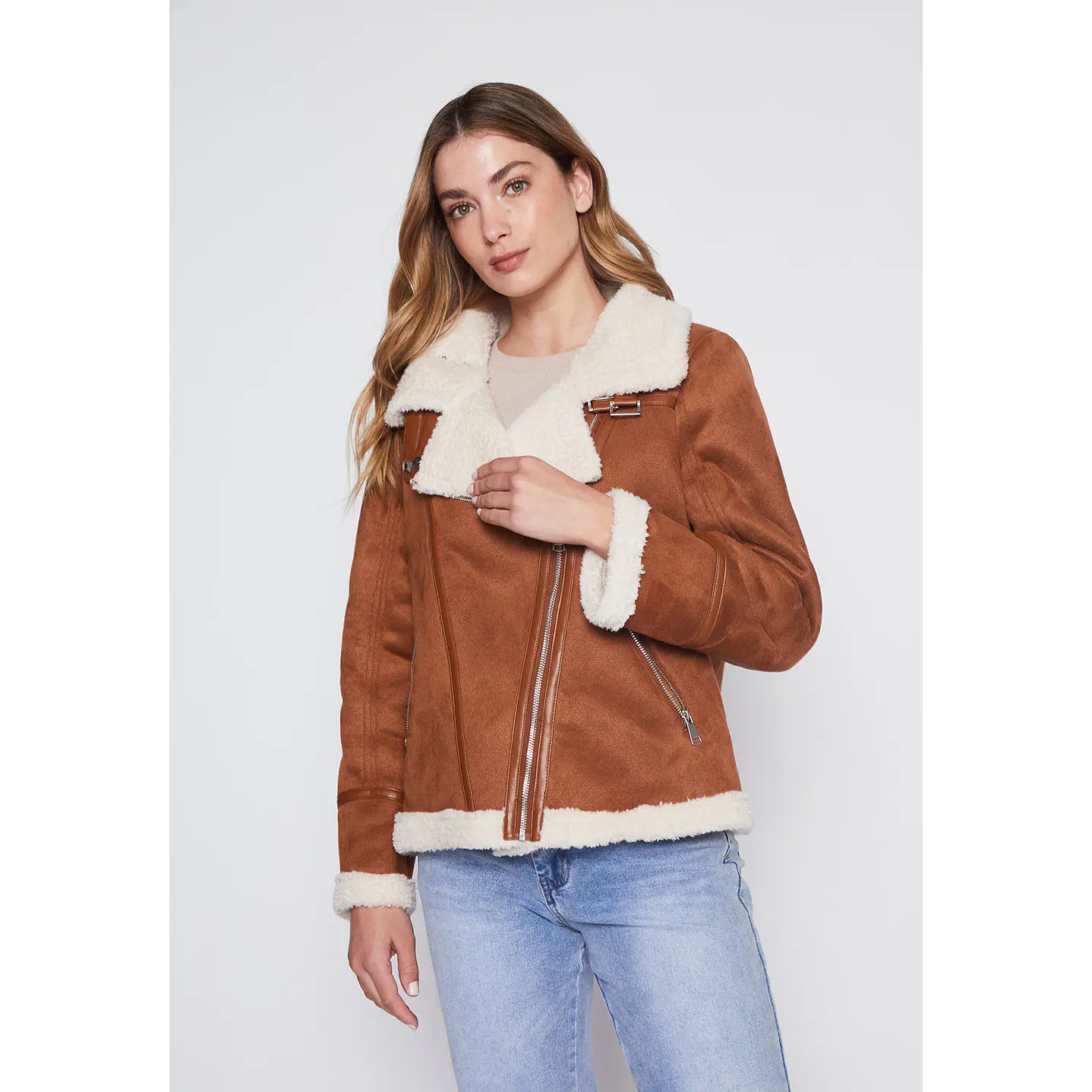 Chaqueta Mujer Camel Aviadora Family Shop 1