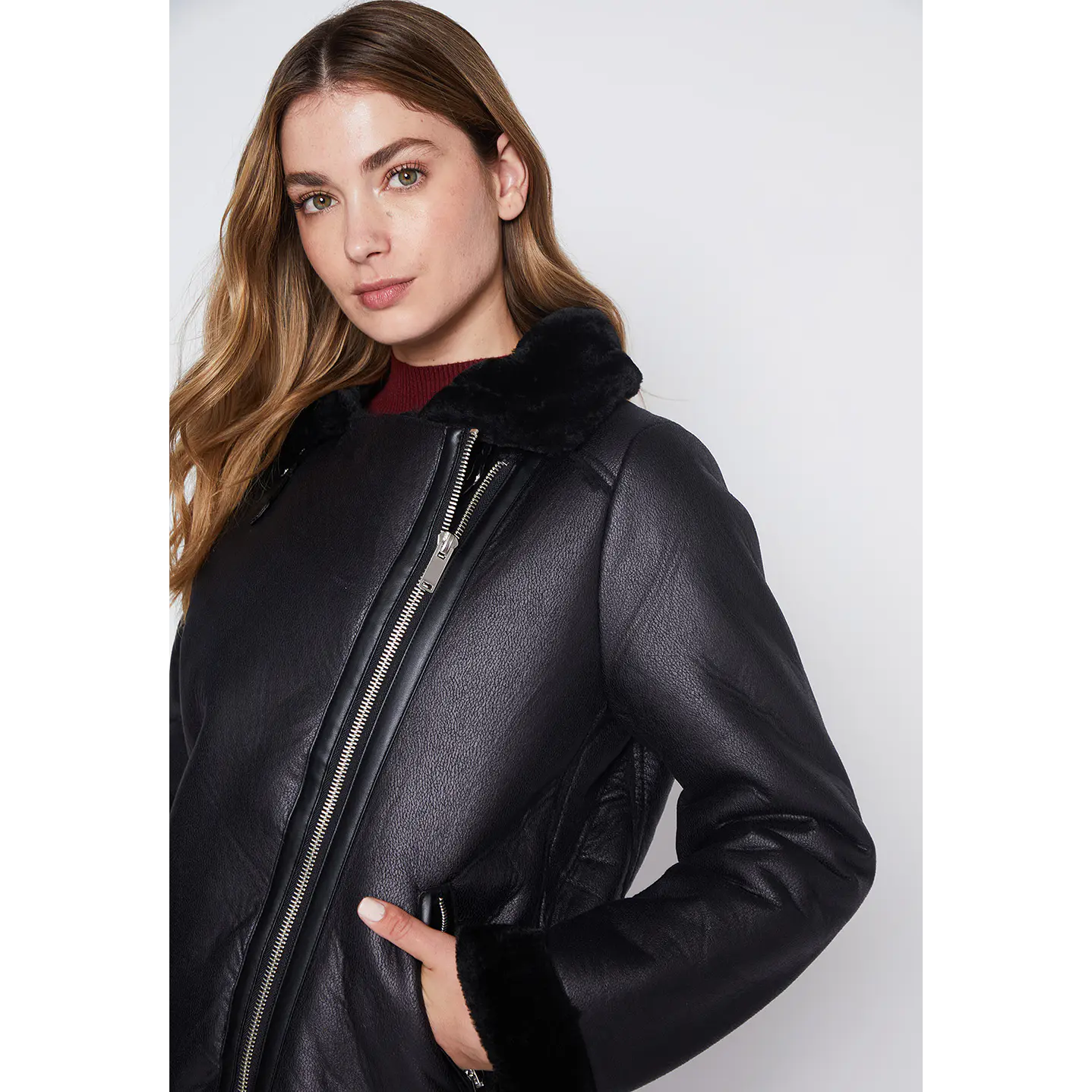 Chaqueta Mujer Negro Aviadora Family Shop 3