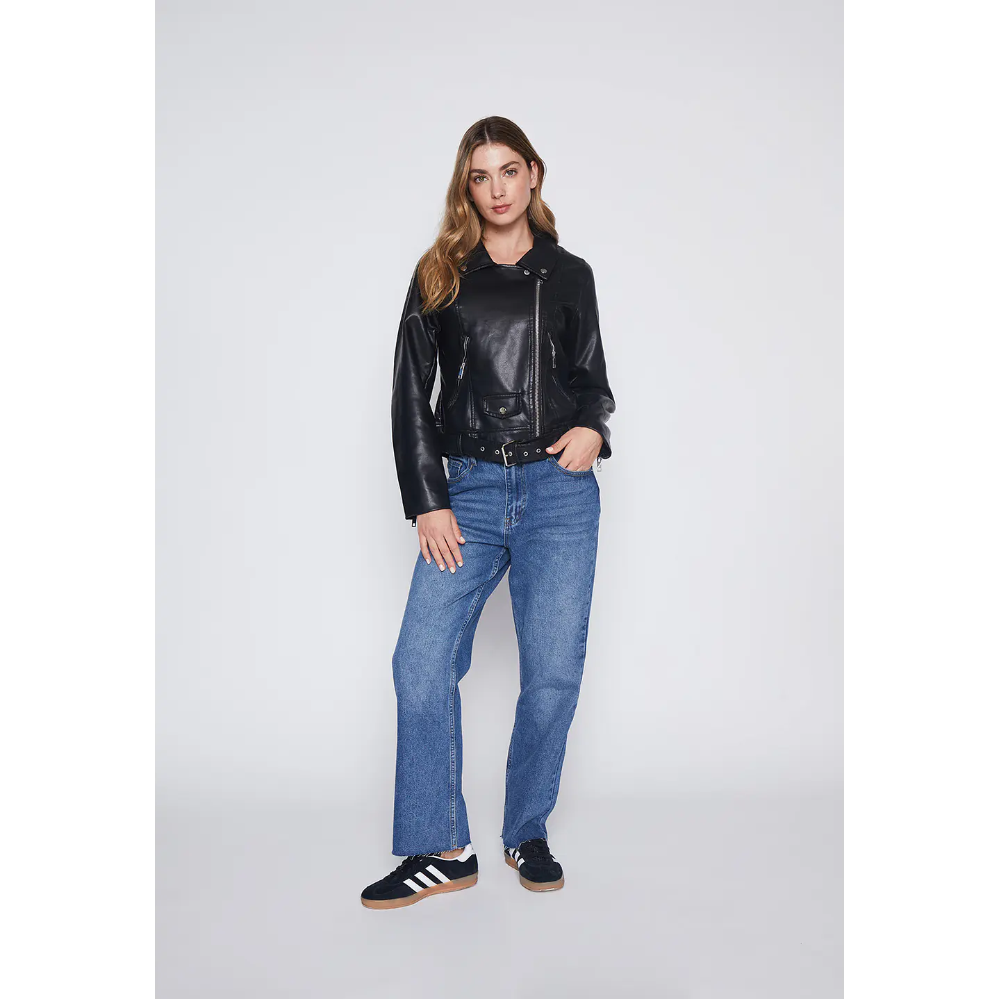 Chaqueta Mujer Negro Biker Cuero Family Shop 5