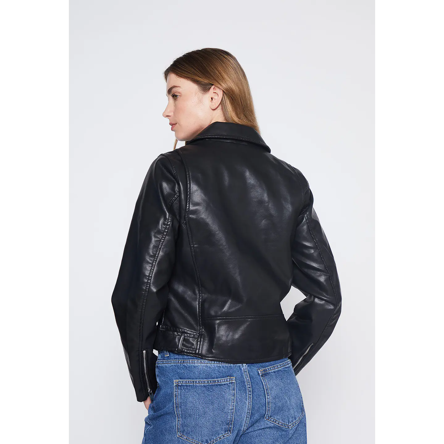 Chaqueta Mujer Negro Biker Cuero Family Shop 4