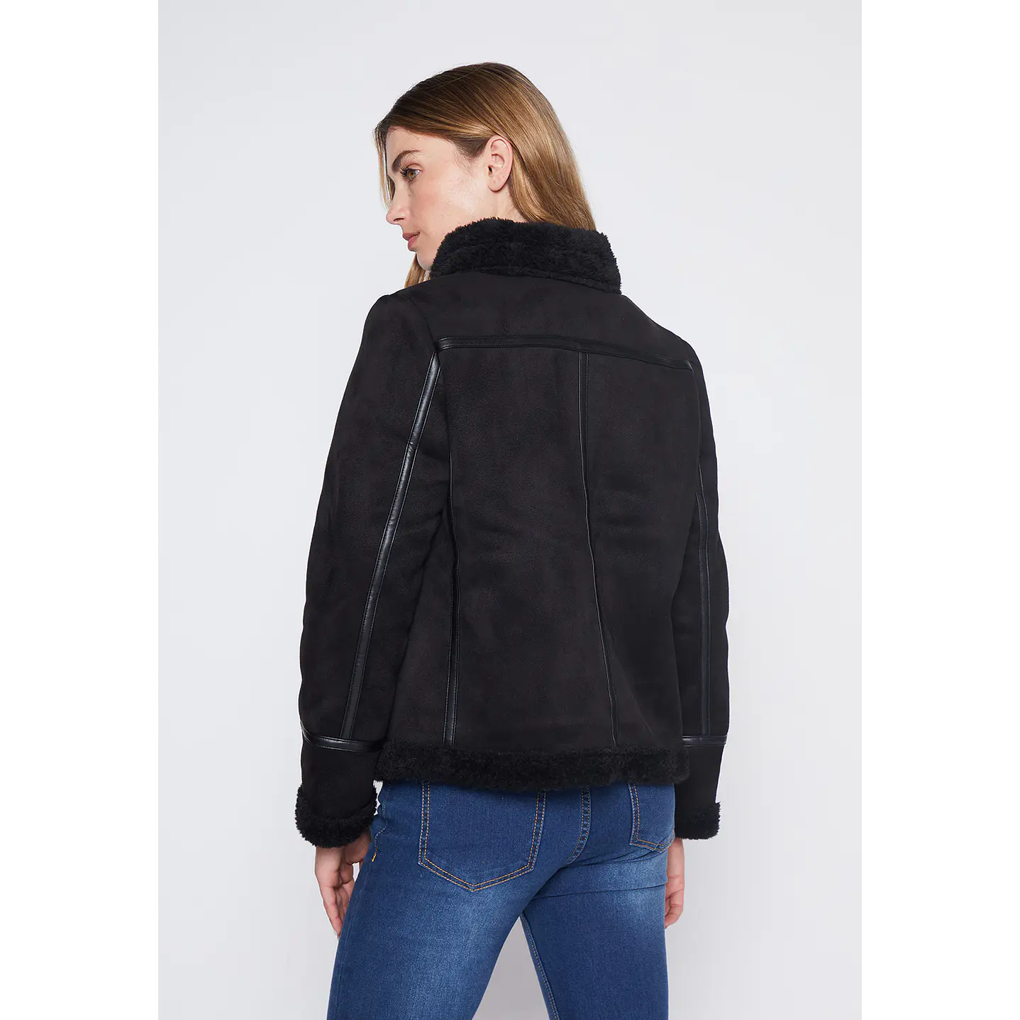 Chaqueta Mujer Negro Aviadora Bonded Family Shop 3