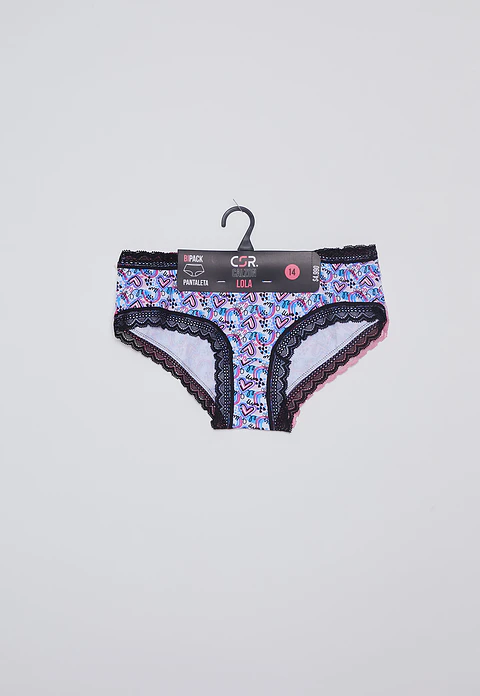 Calzon Bipack Lola Celeste Pantaleta Family Shop