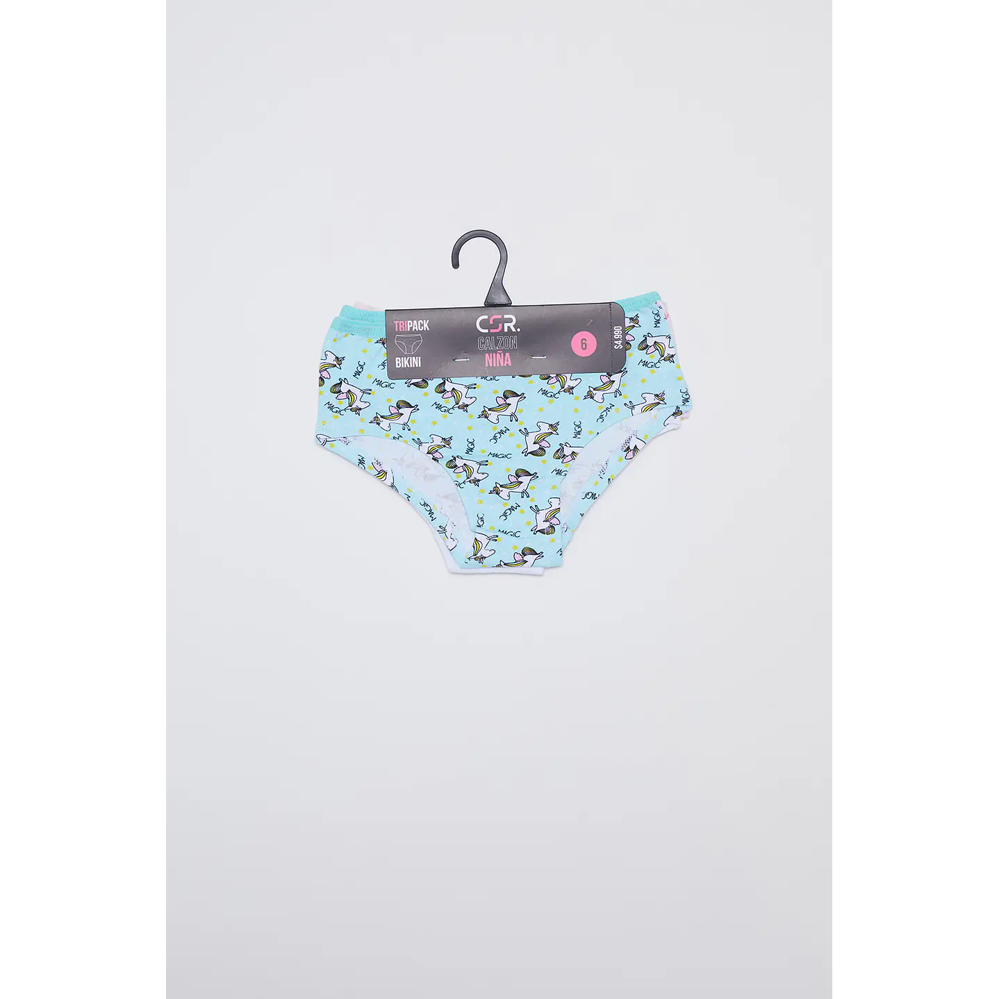 Calzon Tripack Niña Celeste Bikini Family Shop 1