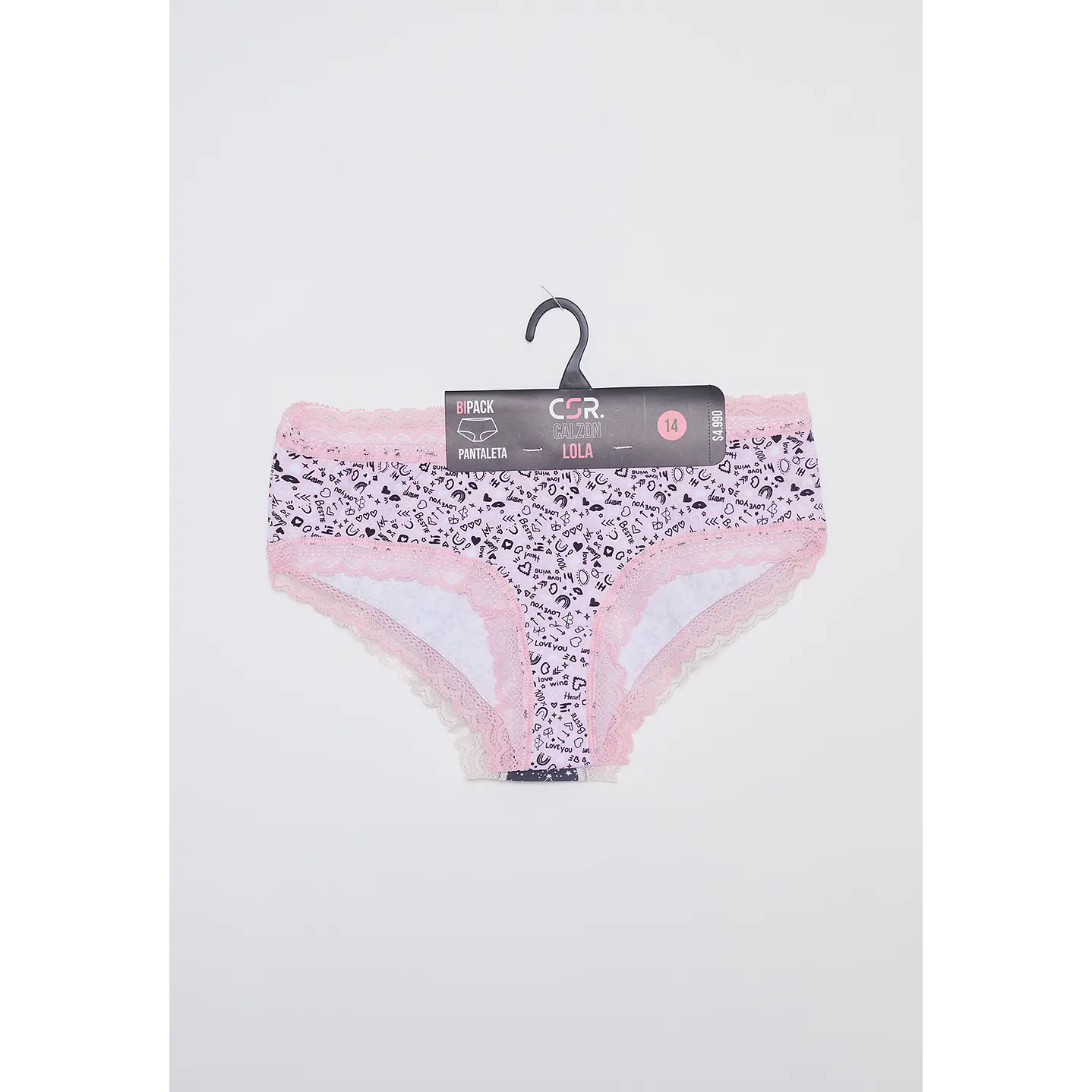 Calzon Bipack Lola Negro Pantaleta Family Shop 1