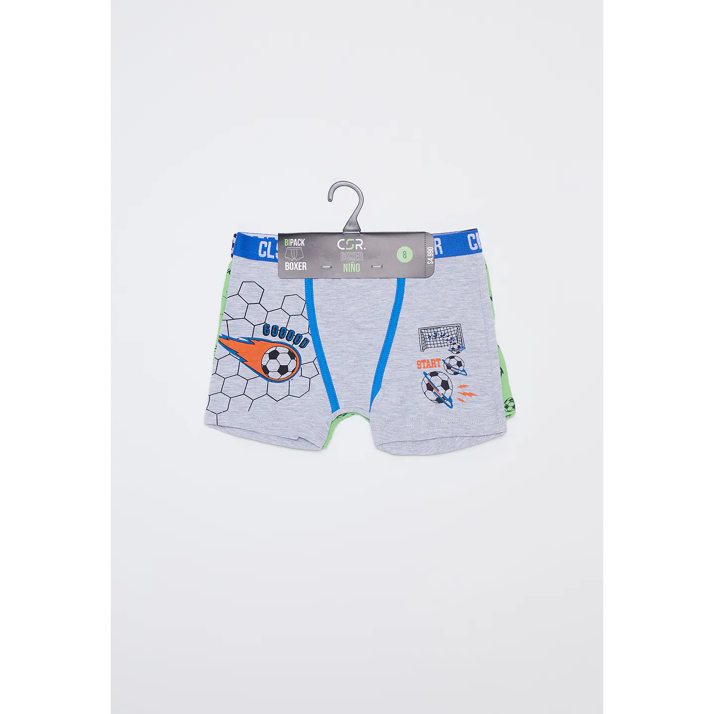 Boxer Bipack Niño Verde Futbol Family Shop 1