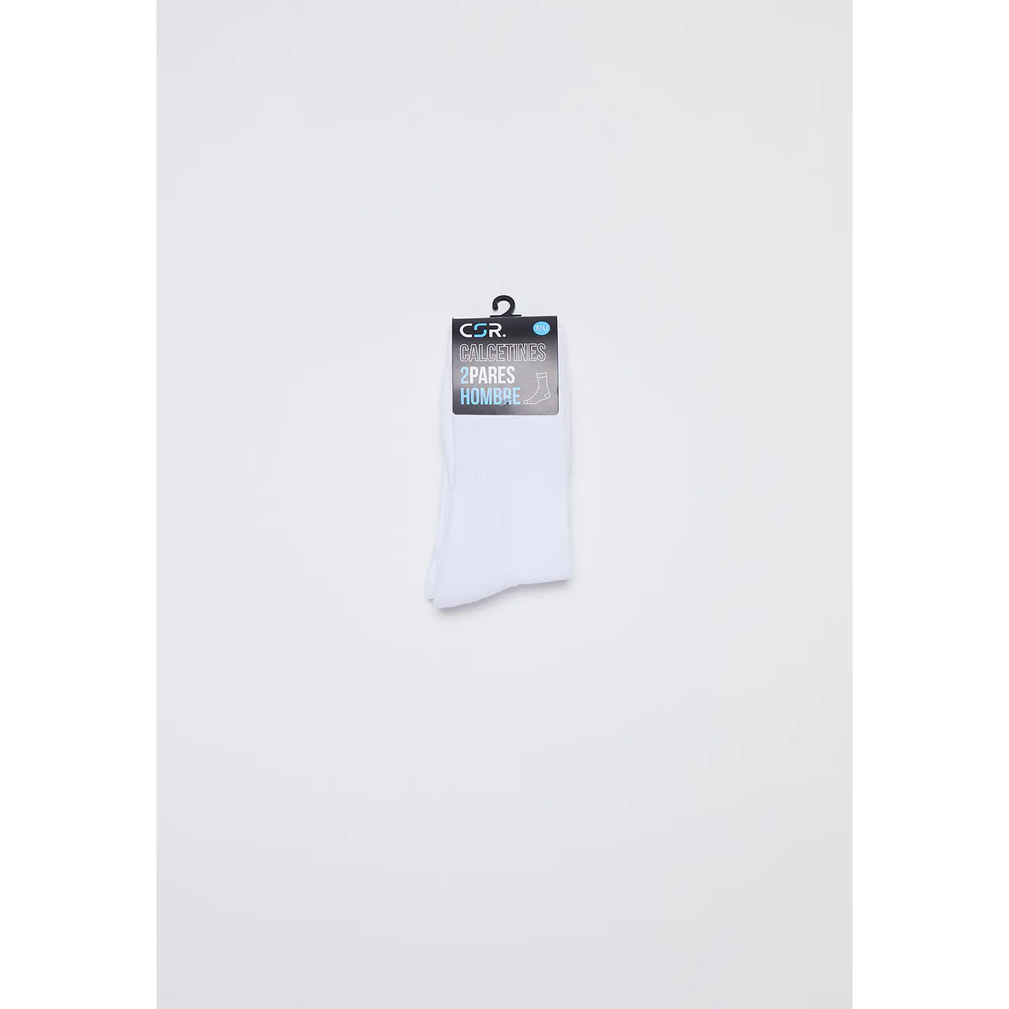 Calcetín 2 Pares Hombre Blanco Sport Largo Family Shop 2
