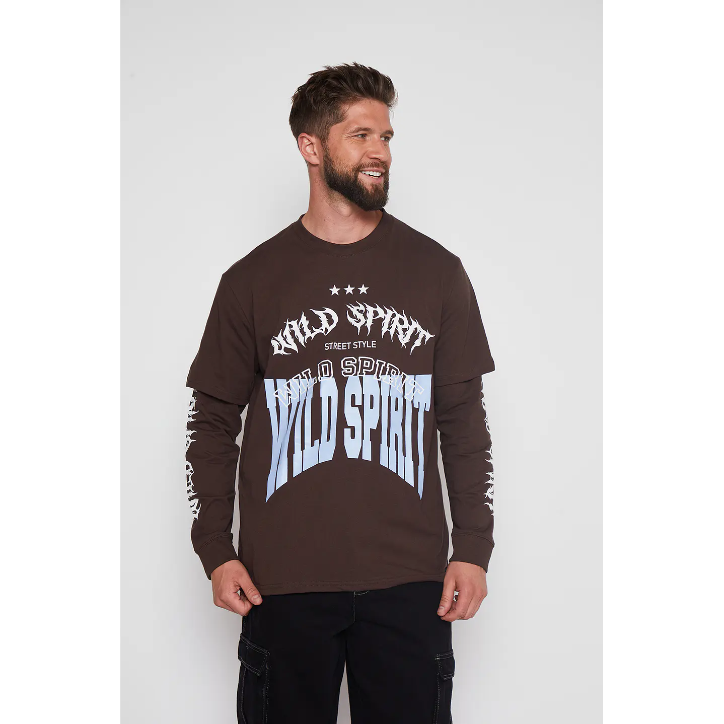 Polera Hombre Café College Family Shop 1