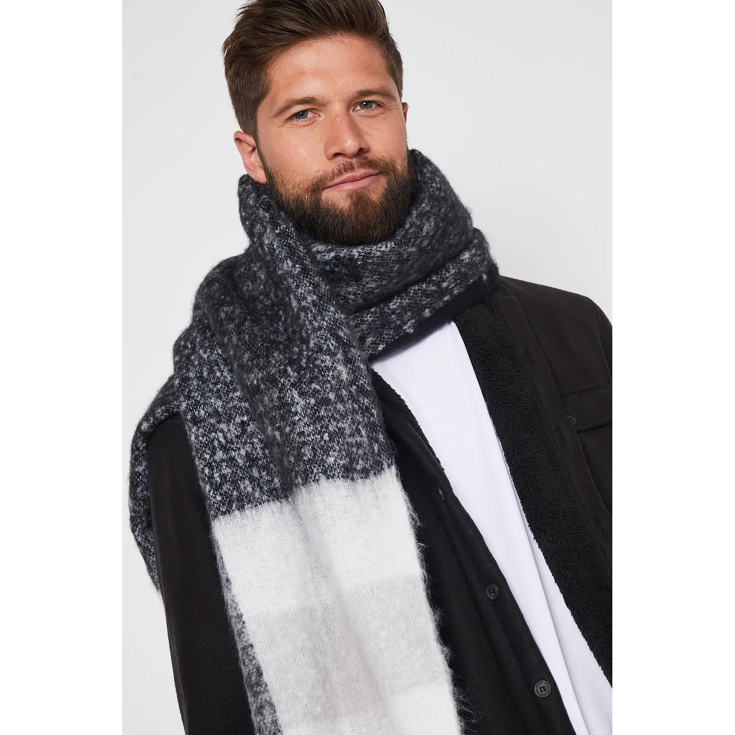 Bufanda Hombre Negro Lana Escoces Family Shop 2