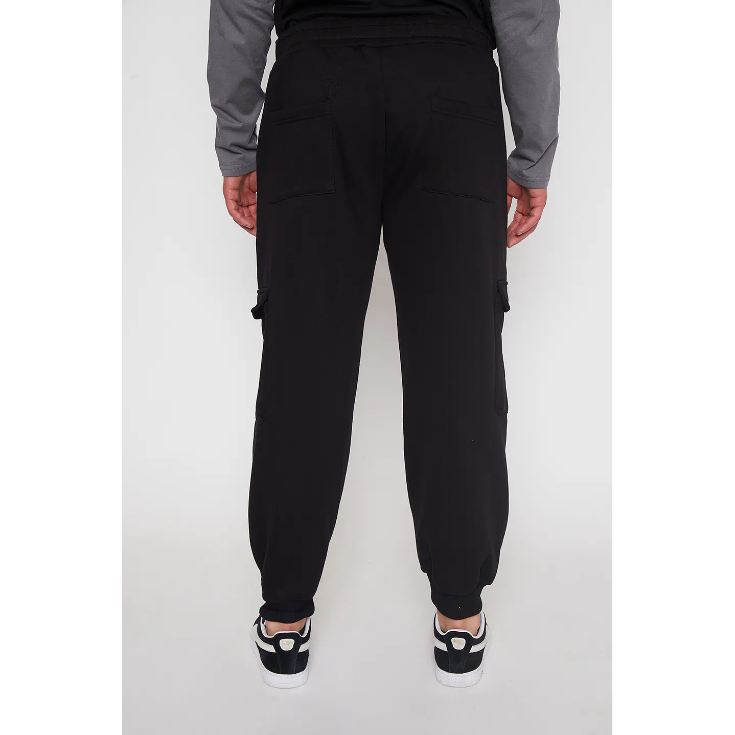 Pantalón Buzo Hombre Negro Cargo Cortes Family Shop 4