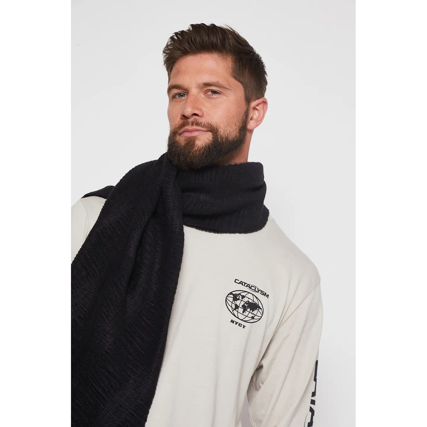 Bufanda Hombre Negro Arrugada Family Shop 2